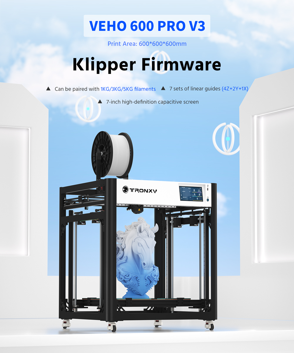 Tronxy VEHO-600 / PRO V3 Large - 3D Printing X Y Z Axis review and price