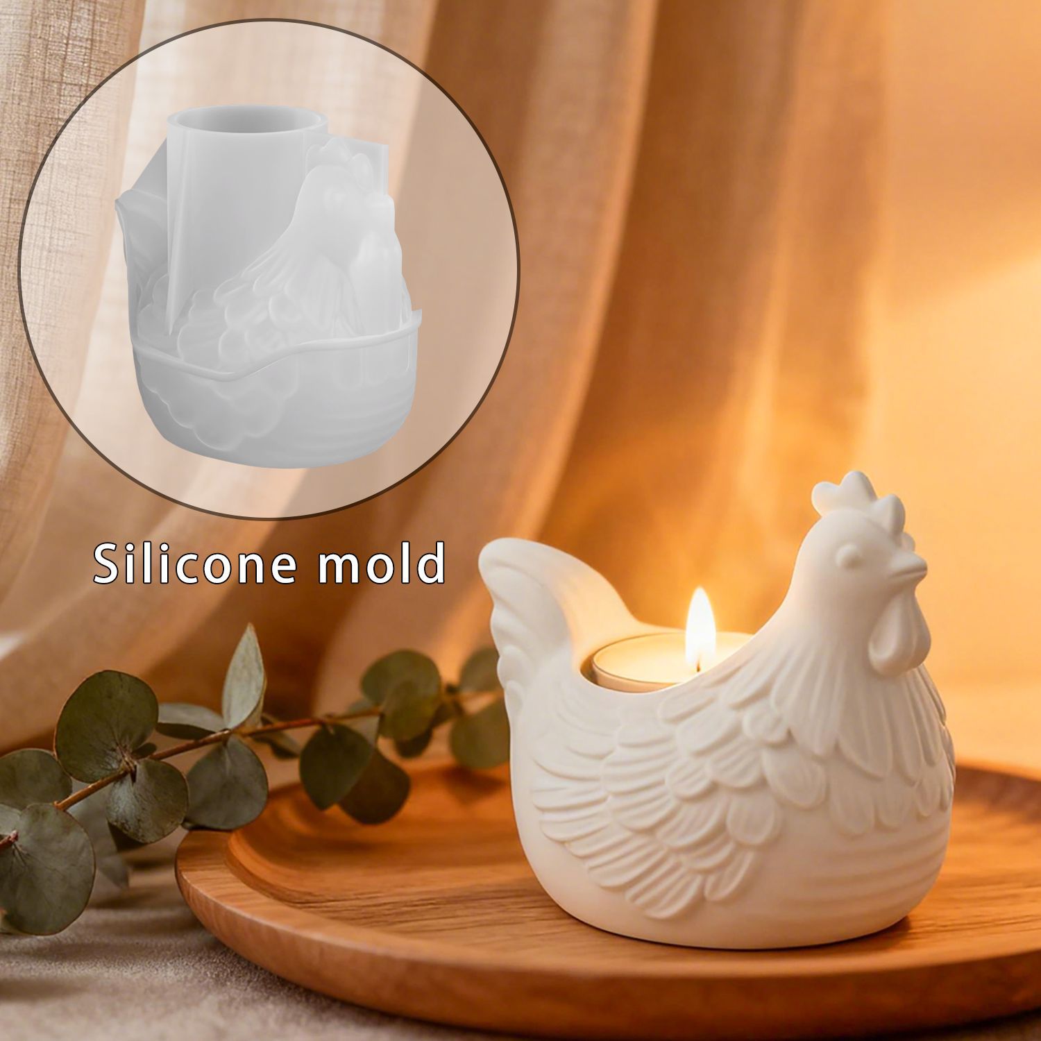 3D Printing With Silicone - DIY 3D Little Chicken Candle Holder
