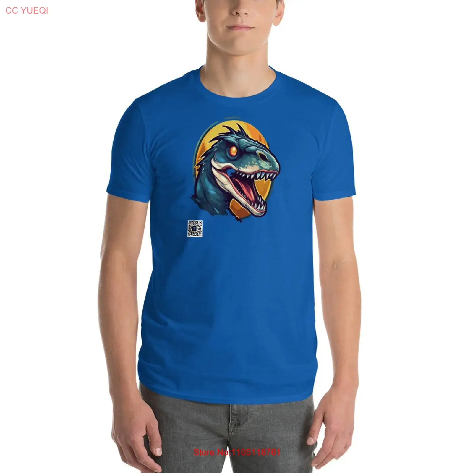 3D Printing Qr Code - Dinosaur T Shirt smartphone camera scannable
