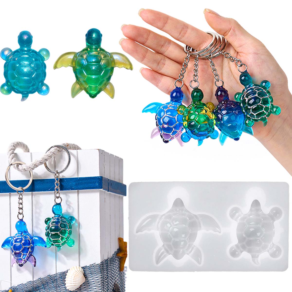 3D Sea Turtle Keychain Silicon - 3D Printing With Silicone review and price