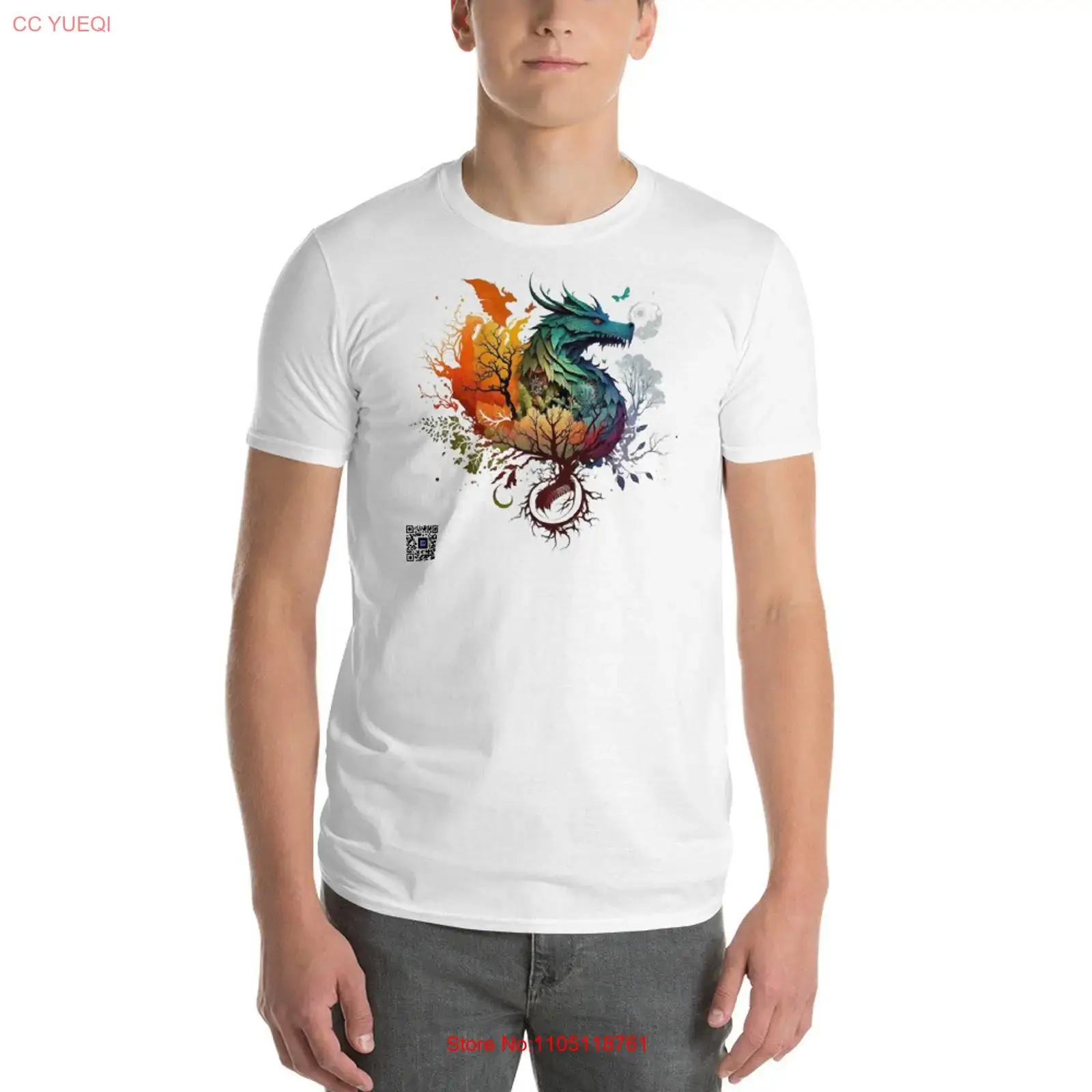 3D Printing Qr Code - Dragon T Shirt smartphone camera scannable