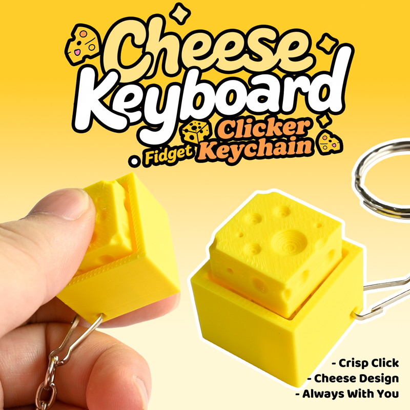 3D Printed Cheesy Key Fidget C - 3D Printing Keyboard review and price
