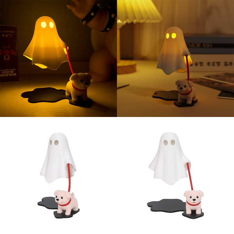 3D Printed Cute Ghost With Dog - 3D Printing Household Items review and price