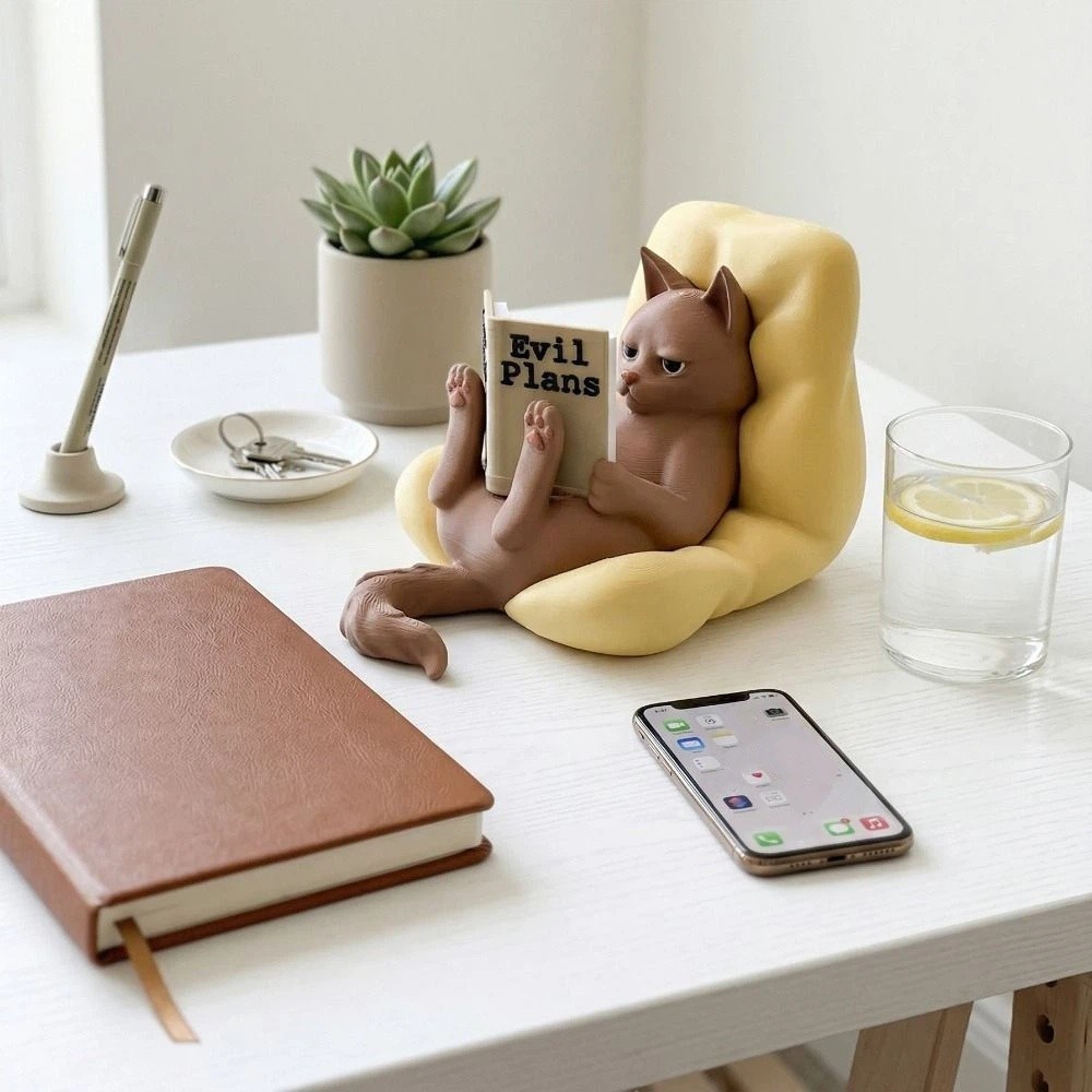 3D Printed Reading Cat Figurin - 3D Printing Mockup review and price