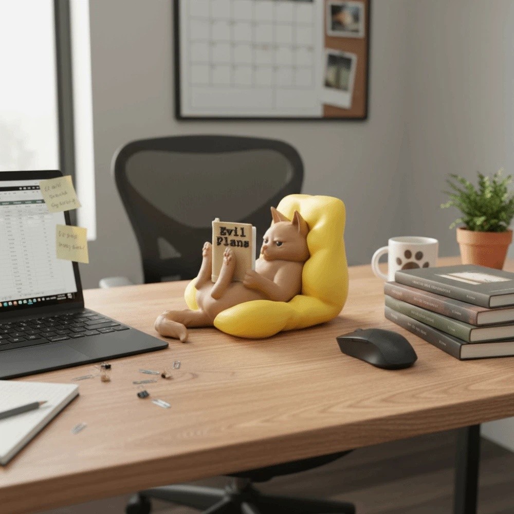 3D Printed Reading Cat Figurin - 3D Printing Mockup review and price