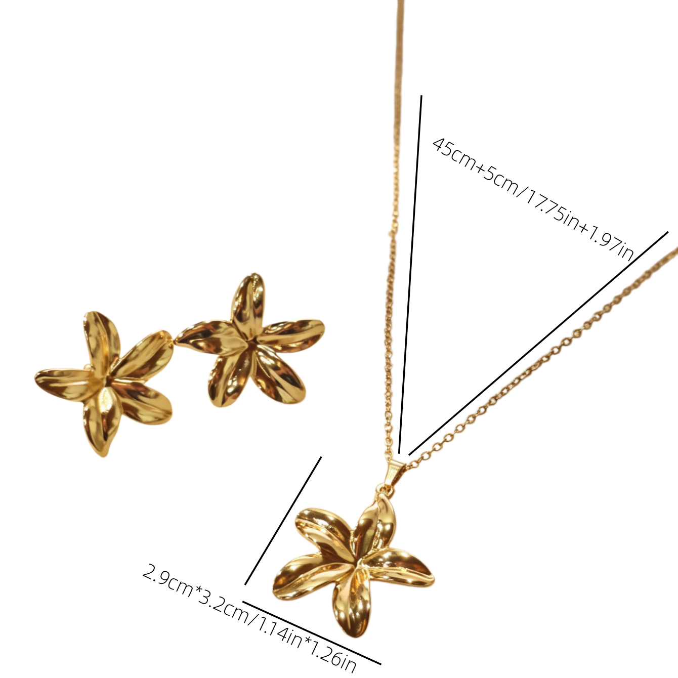 1Set Gentle 3D Plumeria 2Pcs J - 3D Printing Jewellery review and price