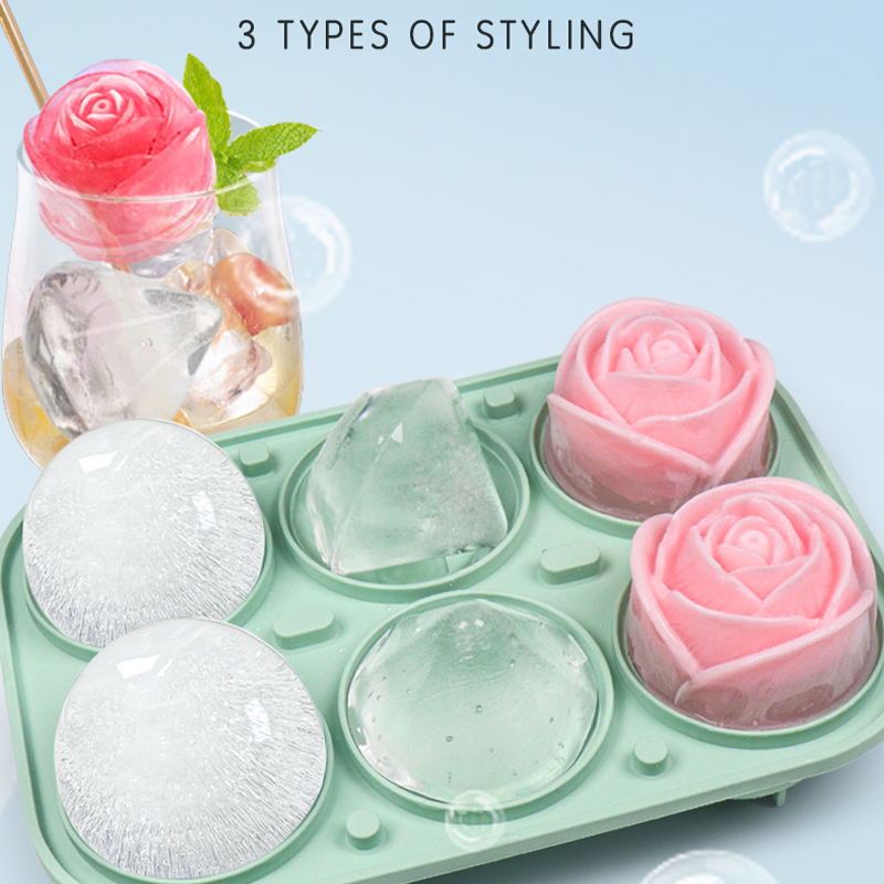 3D Rose Diamond Round Ice Cube - 3D Printing With Silicone review and price