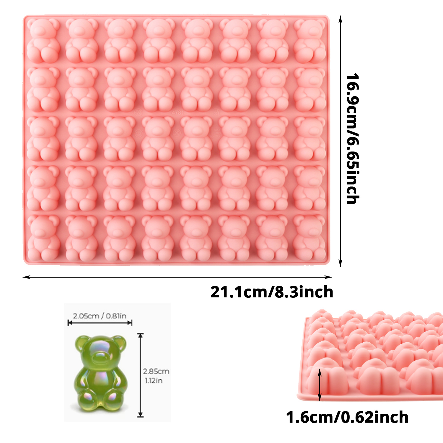 40-Cavity Bear-Shaped Silicone - 3D Printing With Silicone review and price