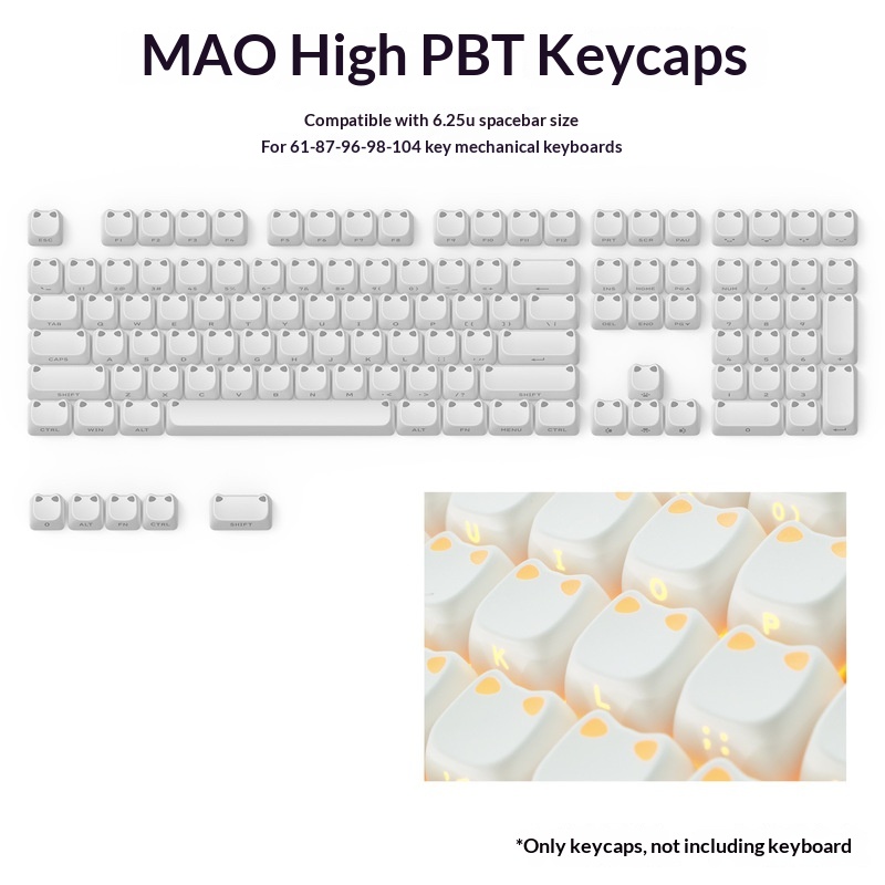 113 Key MAO Cute Cat Ear Trans - 3D Printing Keyboard review and price