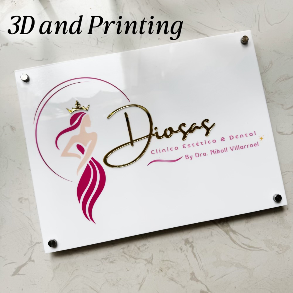 Modern Acrylic White Sign boar - 3D Printing Qr Code review and price