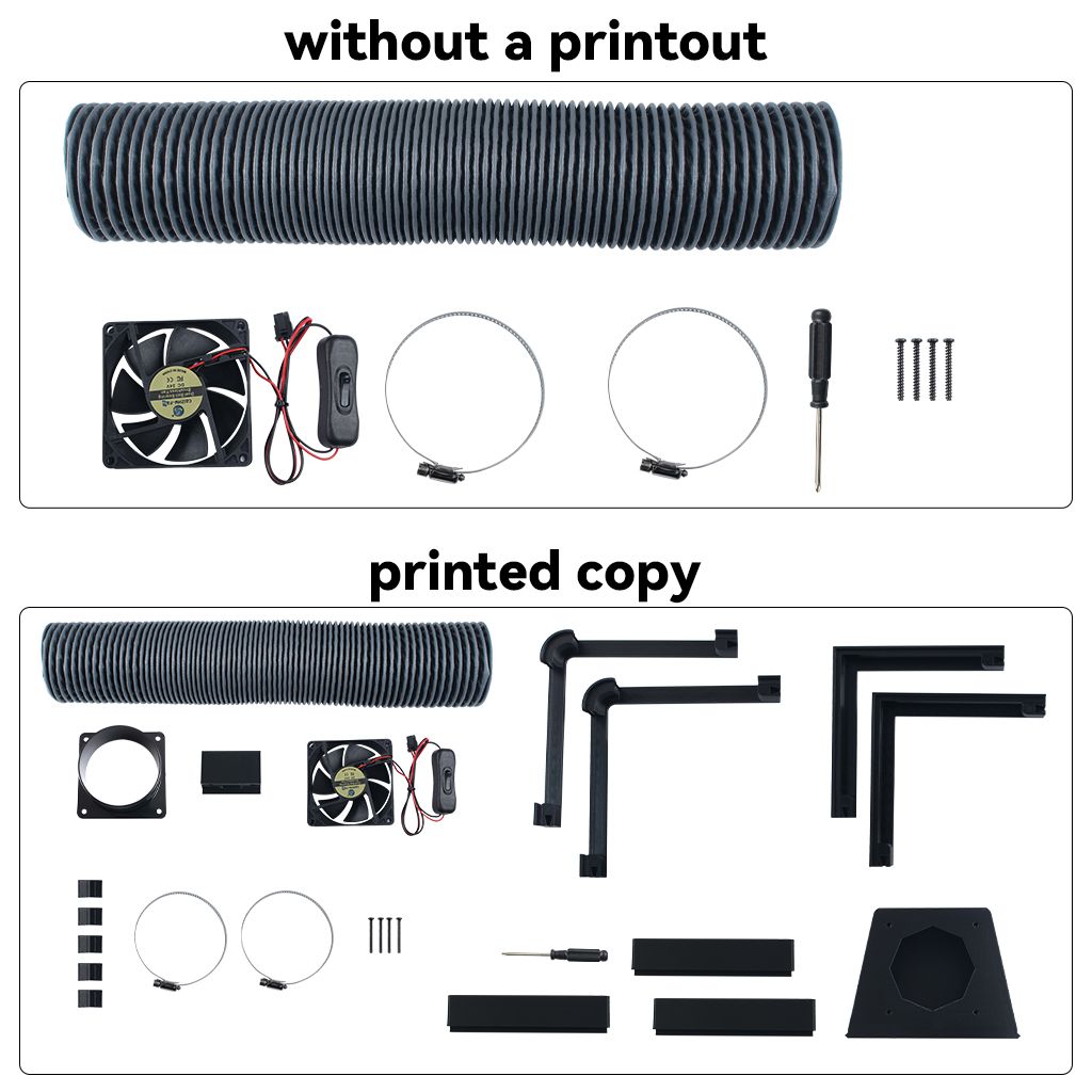 External Exhaust Fan Kit for B - 3D Printing Bambu review and price